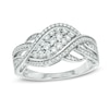 Thumbnail Image 0 of 0.45 CT. T.W. Diamond Thick Wave Ring in 10K White Gold