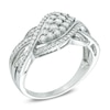 Thumbnail Image 1 of 0.45 CT. T.W. Diamond Thick Wave Ring in 10K White Gold