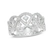 Thumbnail Image 1 of 0.45 CT. T.W. Diamond Orbit Braid Ring in Sterling Silver