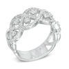 Thumbnail Image 2 of 0.45 CT. T.W. Diamond Orbit Braid Ring in Sterling Silver