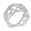 Thumbnail Image 2 of 0.70 CT. T.W. Diamond Cascading Loop Ring in Sterling Silver