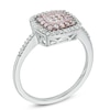 Thumbnail Image 1 of 0.36 CT. T.W. Diamond Double Square Frame Cluster Ring in 10K Two-Tone Gold