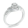 Thumbnail Image 2 of 0.15 CT. T.W. Diamond Frame Wave Promise Ring in 10K White Gold