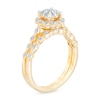 Thumbnail Image 1 of 0.36 CT. T.W. Diamond Cluster Flower Frame Bridal Set in 10K Gold