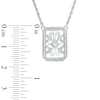 Thumbnail Image 1 of 0.15 CT. T.W. Diamond Vintage-Style Filigree Necklace in Sterling Silver - 17"