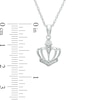 Thumbnail Image 1 of Diamond Accent Crown Pendant in 10K White Gold