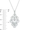 Thumbnail Image 2 of 1.00 CT. T.W. Diamond Chandelier Pendant in 10K White Gold