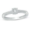 Thumbnail Image 0 of 0.12 CT. T.W. Diamond Frame Promise Ring in 10K White Gold