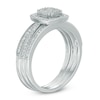 Thumbnail Image 2 of 0.30 CT. T.W. Multi-Diamond Square Frame Three Piece Bridal Set in 10K White Gold