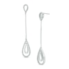 Thumbnail Image 1 of 0.23 CT. T.W. Diamond Teardrop Earrings in Sterling Silver