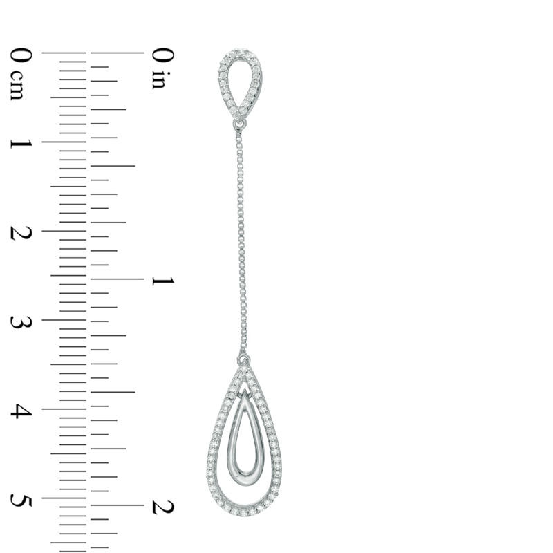0.23 CT. T.W. Diamond Teardrop Earrings in Sterling Silver