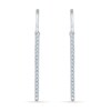 Thumbnail Image 1 of 0.23 CT. T.W. Diamond Stick Drop Earrings in 10K White Gold