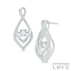 Thumbnail Image 0 of 0.23 CT. T.W. Diamond Infinity-Style Drop Earrings in 10K White Gold