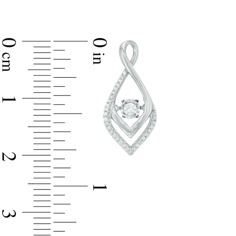 0.23 CT. T.W. Diamond Infinity-Style Drop Earrings in 10K White Gold