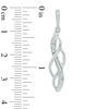 Thumbnail Image 1 of 0.09 CT. T.W. Diamond Loose Braid Drop Earrings in Sterling Silver