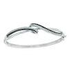 Thumbnail Image 1 of 0.45 CT. T.W. Black and White Diamond Overlay Bangle in Sterling Silver