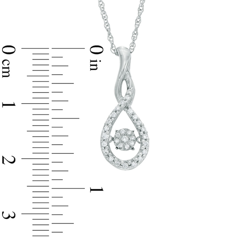 0.15 CT. T.W. Diamond Twist Teardrop Pendant in Sterling Silver