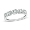 Thumbnail Image 1 of 0.23 CT. T.W. Diamond Frame Five Stone Anniversary Band in 10K White Gold