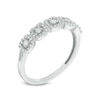 Thumbnail Image 2 of 0.23 CT. T.W. Diamond Frame Five Stone Anniversary Band in 10K White Gold
