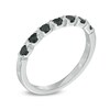 Thumbnail Image 1 of 0.30 CT. T.W. Black Diamond Seven Stone Anniversary Band in 10K White Gold