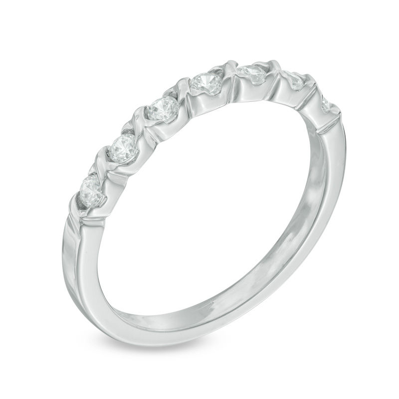 0.30 CT. T.W. Diamond Seven Stone Anniversary Band in 10K White Gold