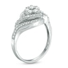 Thumbnail Image 2 of 0.45 CT. T.W. Diamond Cluster Swirl Frame Engagement Ring in 10K White Gold