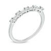 Thumbnail Image 2 of 0.18 CT. T.W. Baguette and Round Diamond Alternating Anniversary Band in 10K White Gold