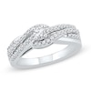 Thumbnail Image 1 of 0.45 CT. T.W. Diamond Twist Engagement Ring in 10K White Gold