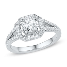 0.70 CT. T.W. Diamond Frame Engagement Ring in 10K White Gold