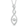 Thumbnail Image 1 of Unstoppable Love™ 0.18 CT. T.W. Diamond Cascading Drop Pendant in 10K White Gold