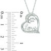Unstoppable Love™ 0.09 CT. T.W. Diamond Tilted Heart with "Love" Pendant in Sterling Silver