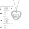 Thumbnail Image 2 of Unstoppable Love™ 0.09 CT. T.W. Diamond Heart Pendant in Sterling Silver