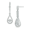 Thumbnail Image 0 of Unstoppable Love™ 0.23 CT. T.W. Diamond Teardrop Earrings in Sterling Silver