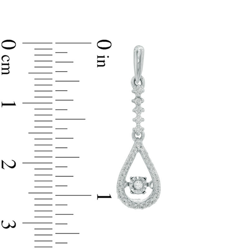 Unstoppable Love™ 0.23 CT. T.W. Diamond Teardrop Earrings in Sterling Silver