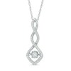 Thumbnail Image 1 of Unstoppable Love™ 0.18 CT. T.W. Diamond Squared Cascading Drop Pendant in 10K White Gold