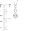 Thumbnail Image 2 of Unstoppable Love™ 0.18 CT. T.W. Diamond Squared Cascading Drop Pendant in 10K White Gold