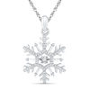 Thumbnail Image 1 of Unstoppable Love™ 0.15 CT. T.W. Diamond Snowflake Pendant in 10K White Gold