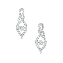 Unstoppable Love™ 0.58 CT. T.W. Diamond Cascading Flame Drop Earrings in 10K White Gold