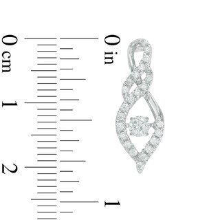 Unstoppable Love™ 0.58 CT. T.W. Diamond Cascading Flame Drop Earrings in 10K White Gold