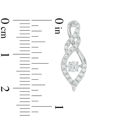 Unstoppable Love™ 0.58 CT. T.W. Diamond Cascading Flame Drop Earrings in 10K White Gold
