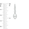 Thumbnail Image 1 of Unstoppable Love™ 0.18 CT. T.W. Diamond Cascading Teardrop Earrings in Sterling Silver