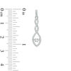 Thumbnail Image 2 of Unstoppable Love™ 0.18 CT. T.W. Diamond Cascading Teardrop Earrings in Sterling Silver