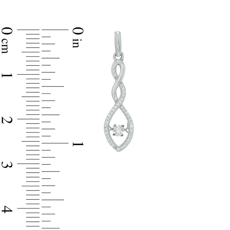 Unstoppable Love™ 0.18 CT. T.W. Diamond Cascading Teardrop Earrings in Sterling Silver