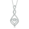 Thumbnail Image 0 of Unstoppable Love™ 0.23 CT. T.W. Diamond Cascading Infinity Drop Pendant in Sterling Silver