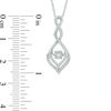 Thumbnail Image 1 of Unstoppable Love™ 0.23 CT. T.W. Diamond Cascading Infinity Drop Pendant in Sterling Silver