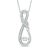 Thumbnail Image 1 of Unstoppable Love™ 0.15 CT. T.W. Diamond Infinity Pendant in 10K White Gold