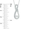 Thumbnail Image 2 of Unstoppable Love™ 0.15 CT. T.W. Diamond Infinity Pendant in 10K White Gold