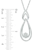 0.45 CT. T.W. Diamond Double Teardrop Pendant in Sterling Silver