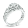 Thumbnail Image 1 of 0.75 CT. T.W. Diamond Frame Braid Shank Bridal Set in 10K White Gold