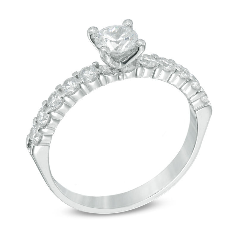 0.78 CT. T.W. Diamond Engagement Ring 14K White Gold
